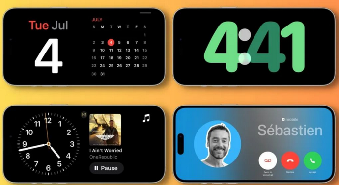 奉化苹果手机维修分享iOS17横屏充电待机显示有什么好处 